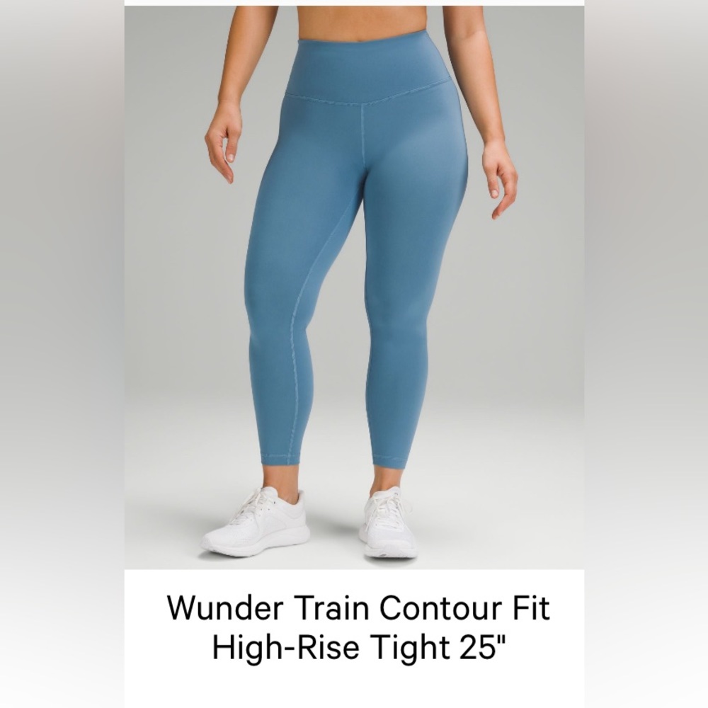 Lululemon Wunder Train Contour Fit High-Rise Legging 25” (Utility Blue) - Picture 5 of 5